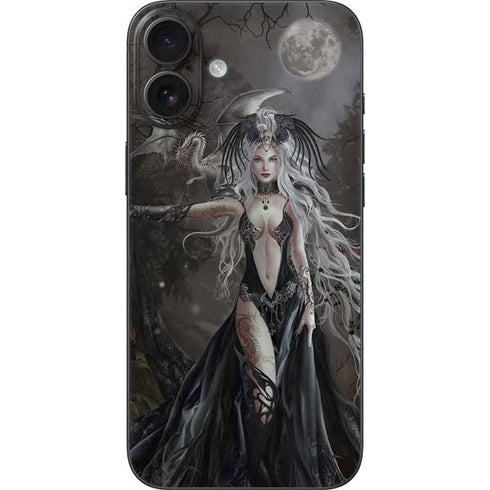 Gothic Princess with Silver Dragon by Nene Thomas iPhone 16 Plus Skin